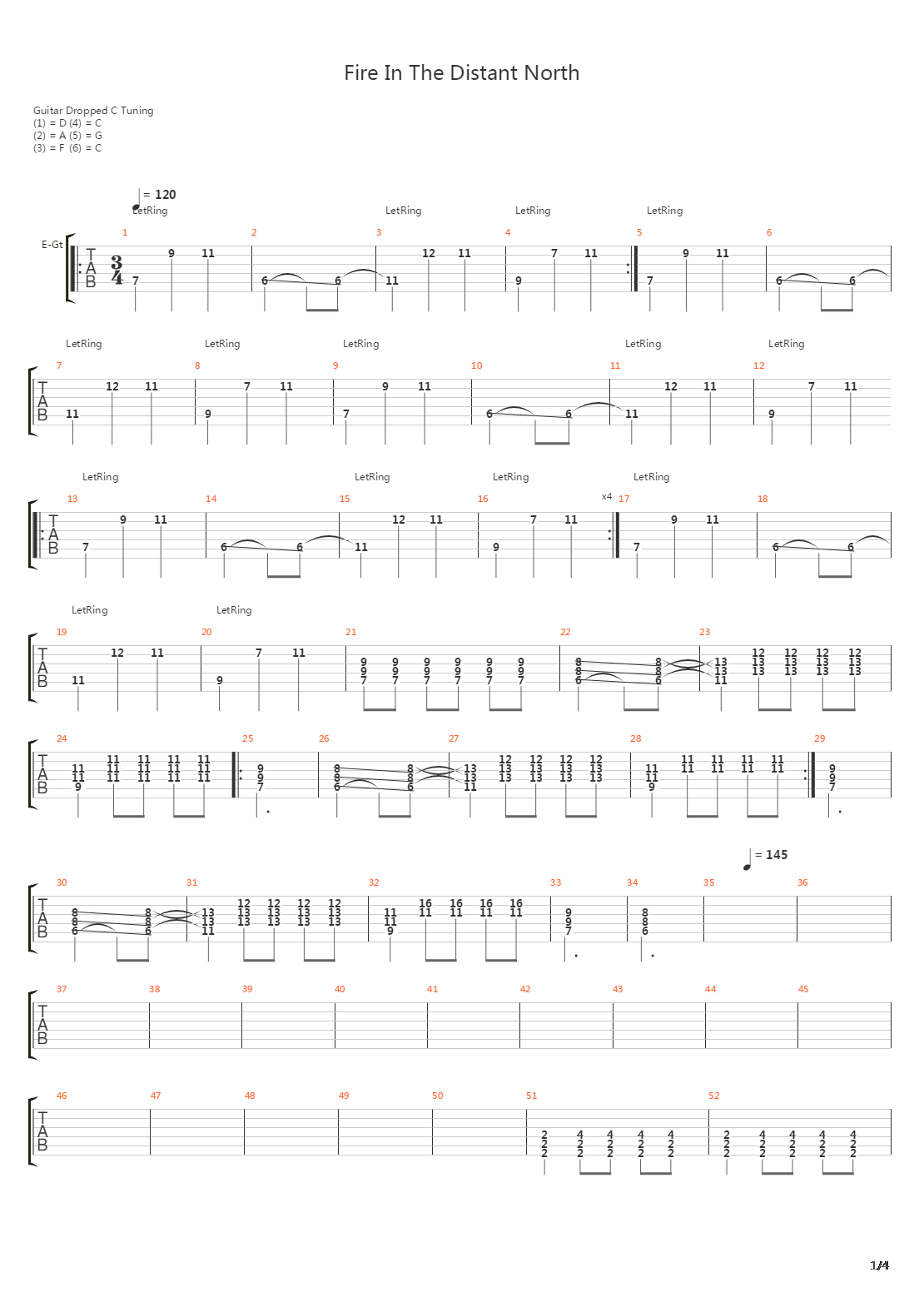 Fires In The Distant North吉他谱