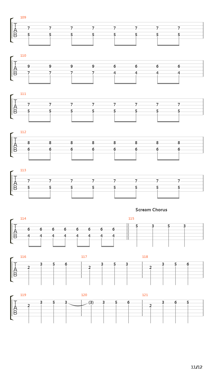 Bridges Will Burn吉他谱