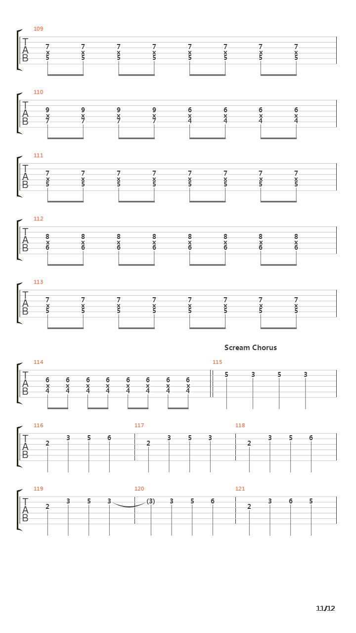 Bridges Will Burn吉他谱