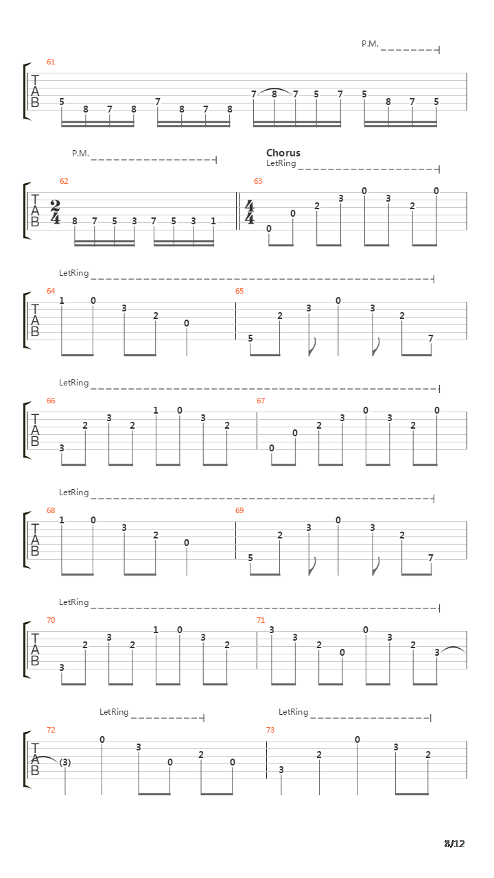 Bridges Will Burn吉他谱