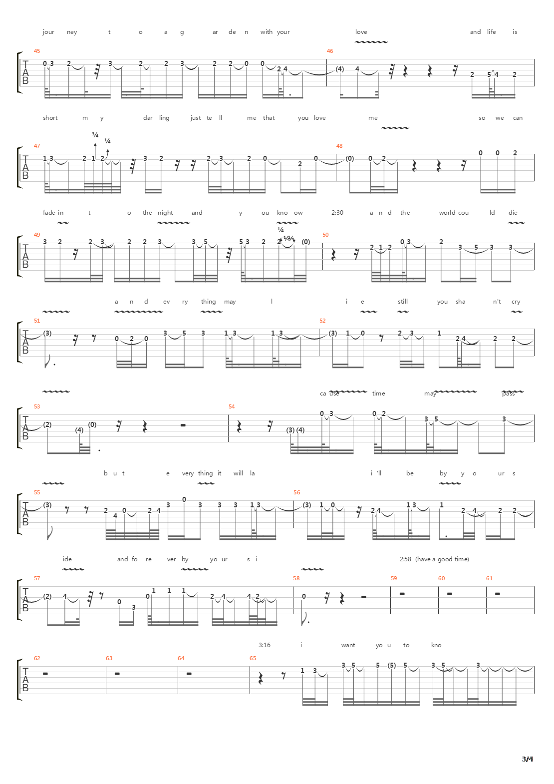 214吉他谱