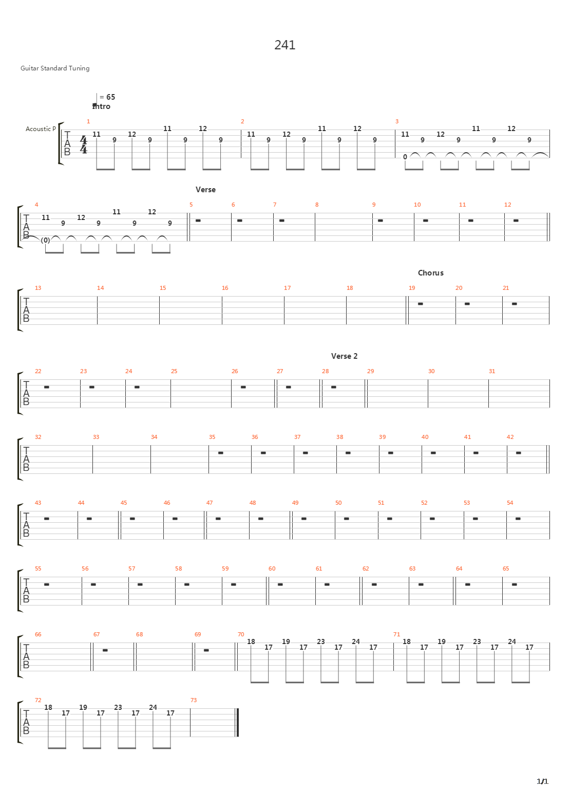 241吉他谱