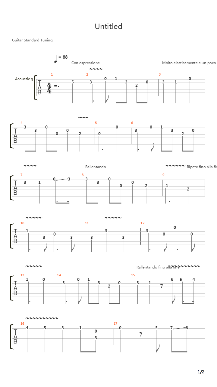 Untitled吉他谱