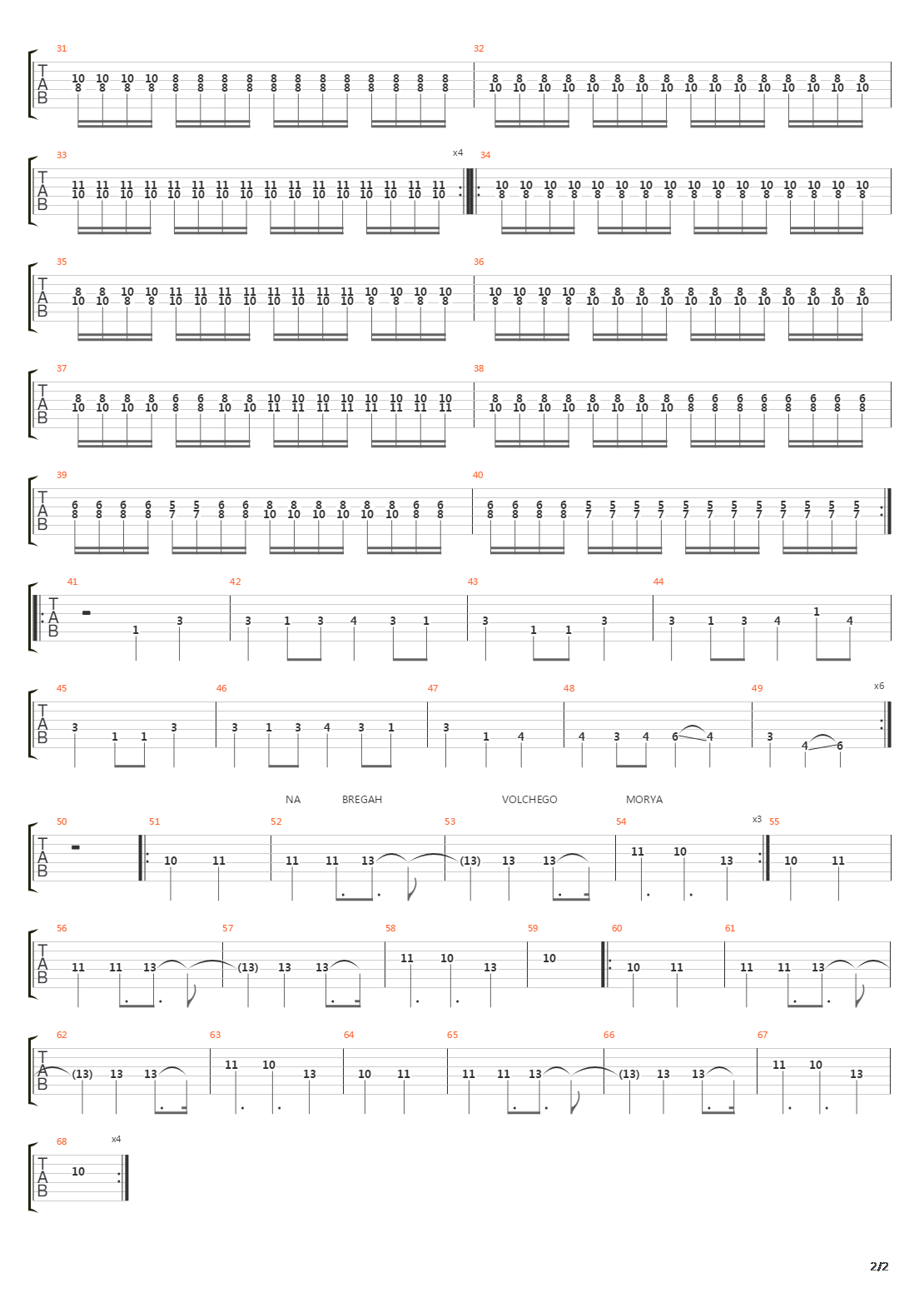 Russian North吉他谱
