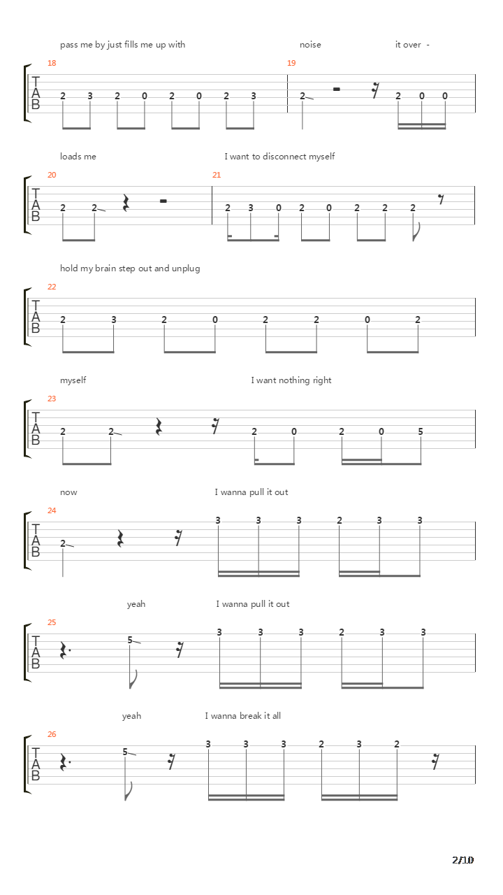 Disconnect吉他谱