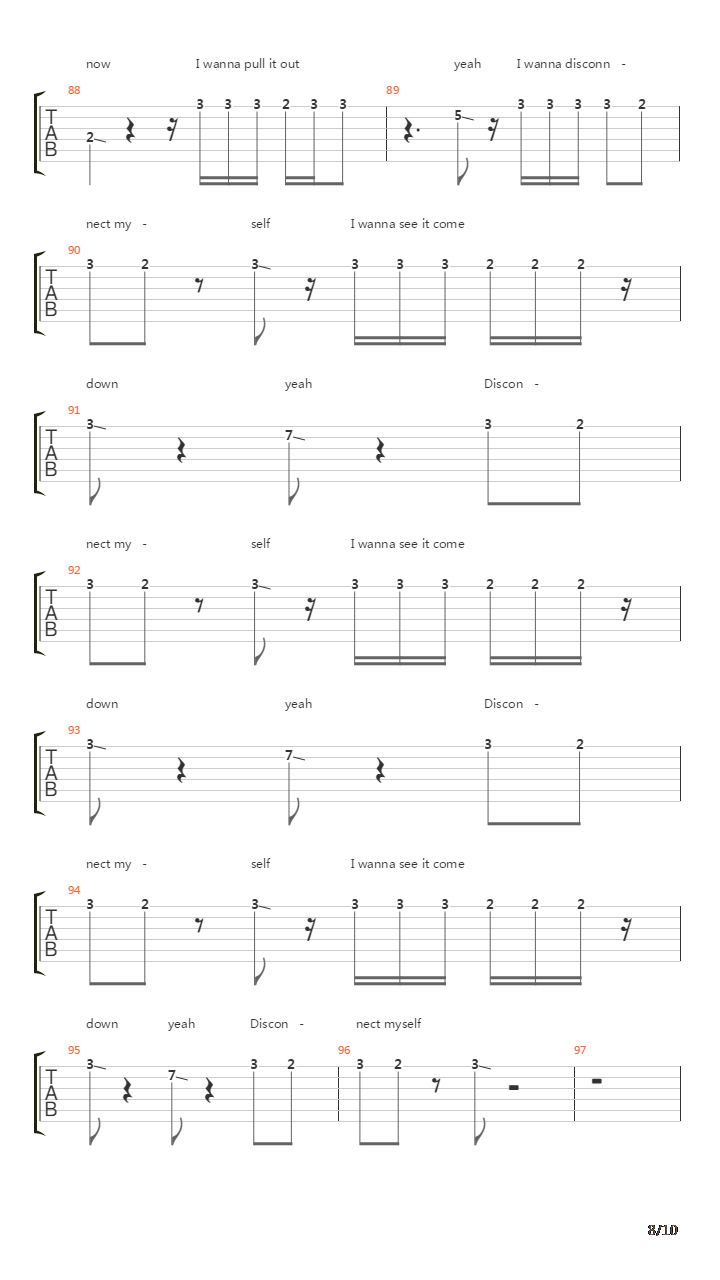 Disconnect吉他谱