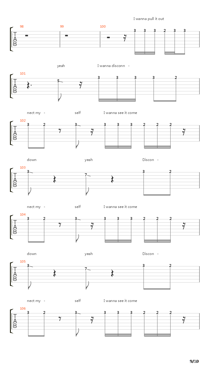 Disconnect吉他谱