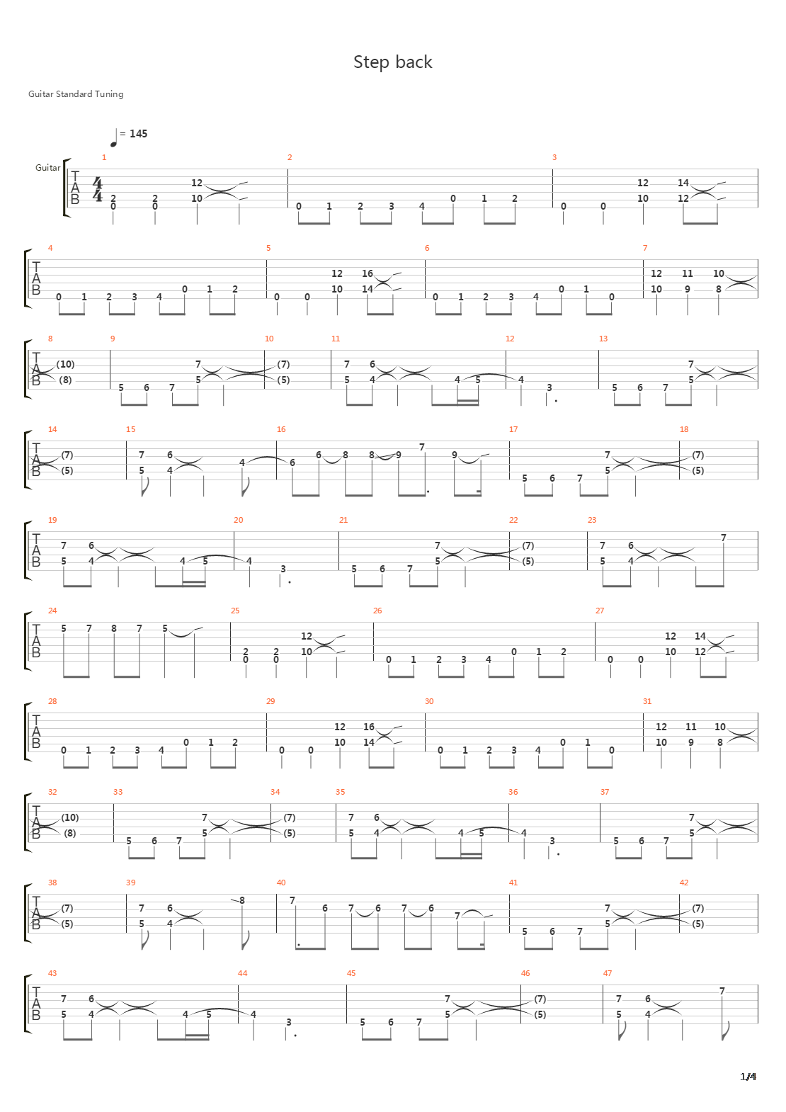 Step Back吉他谱