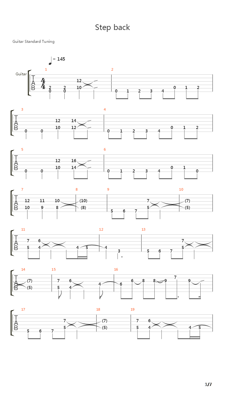 Step Back吉他谱