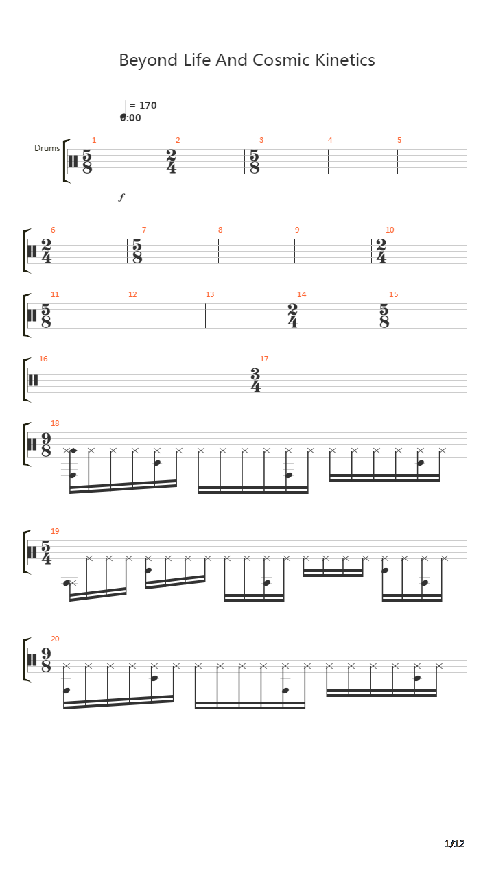 Beyond Life And Cosmic Kinetics吉他谱