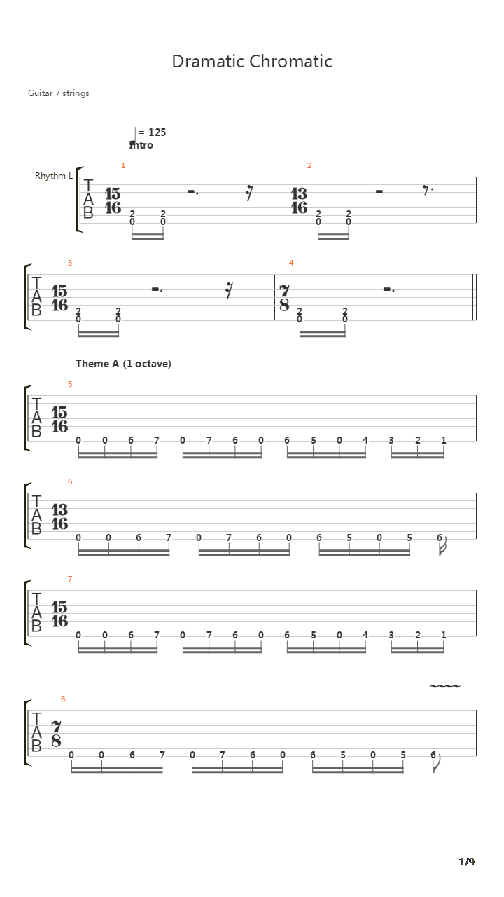 Dramatic Chromatic吉他谱