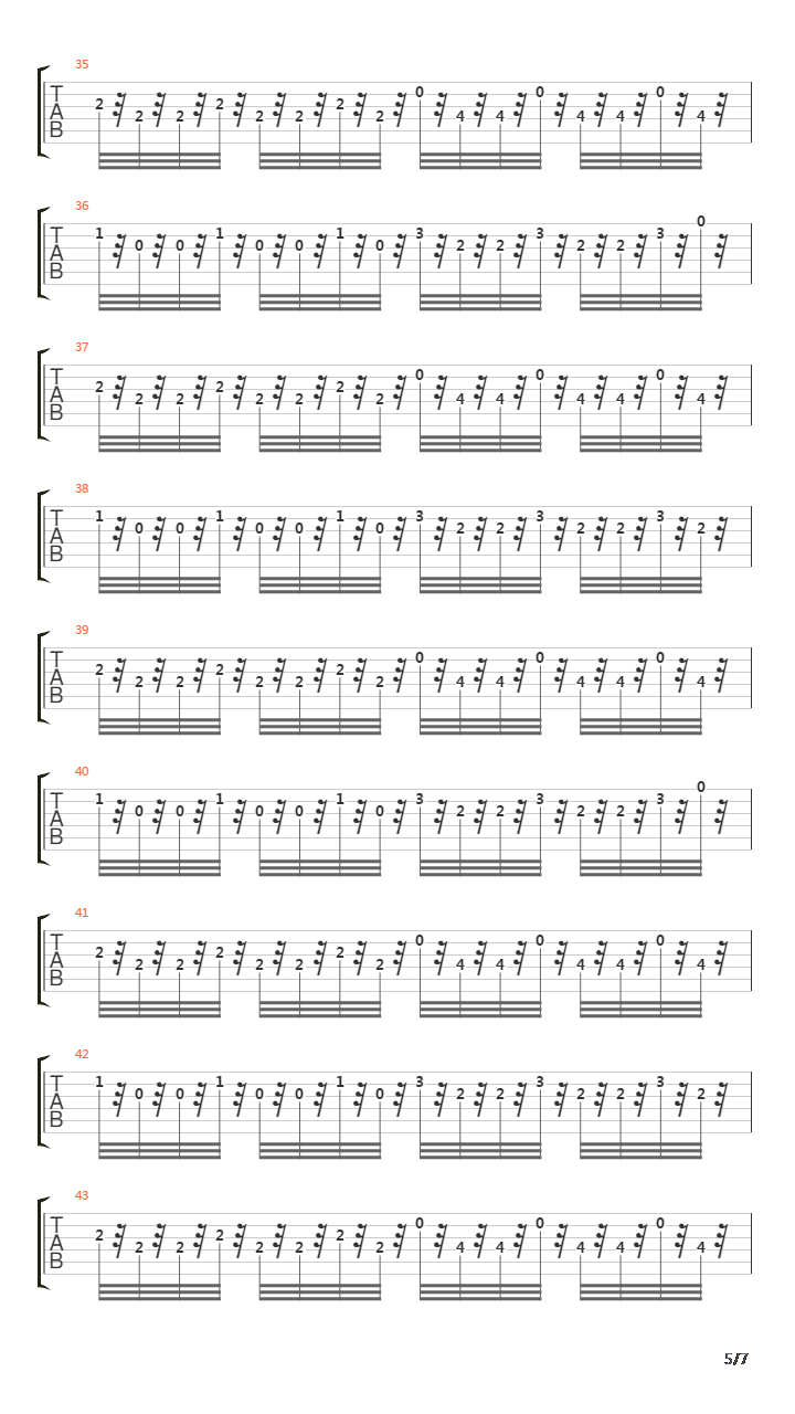 5-4-1吉他谱