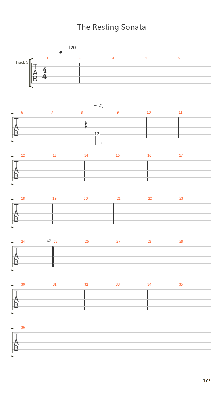 The Resting Sonata吉他谱