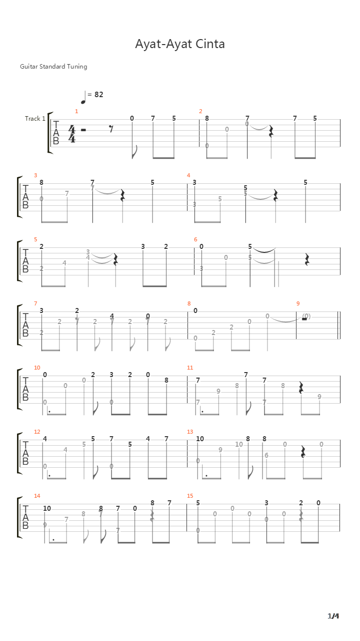 Ayat-ayat Cinta吉他谱