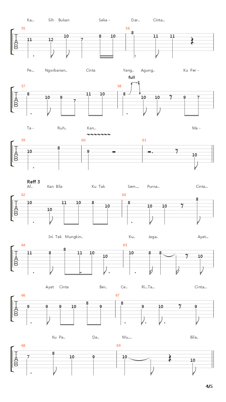 Ayat-ayat Cinta吉他谱