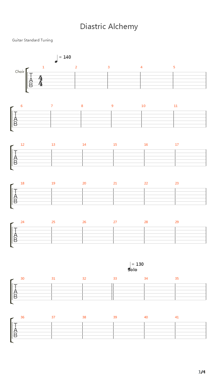 Diastric Alchemy吉他谱