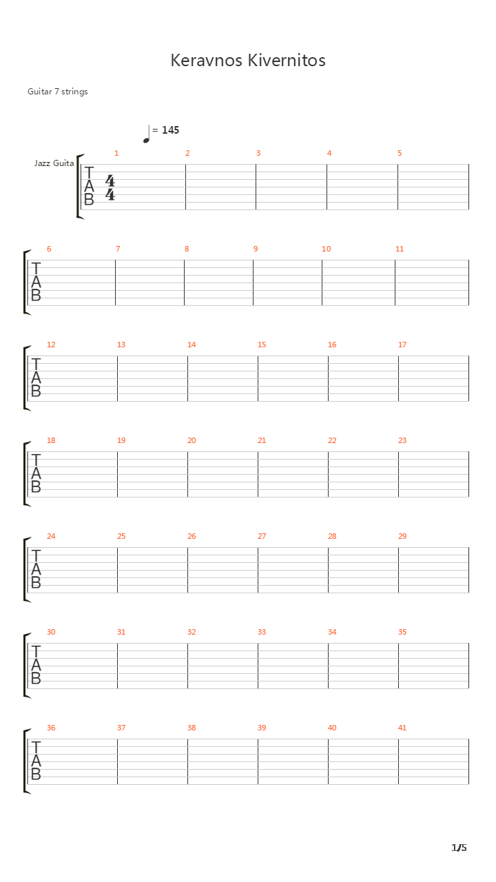 Keravnos Kivernitos吉他谱