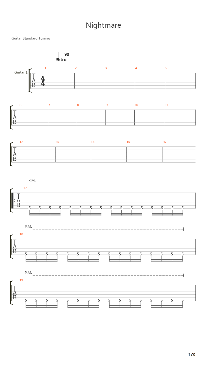 Nightmare吉他谱