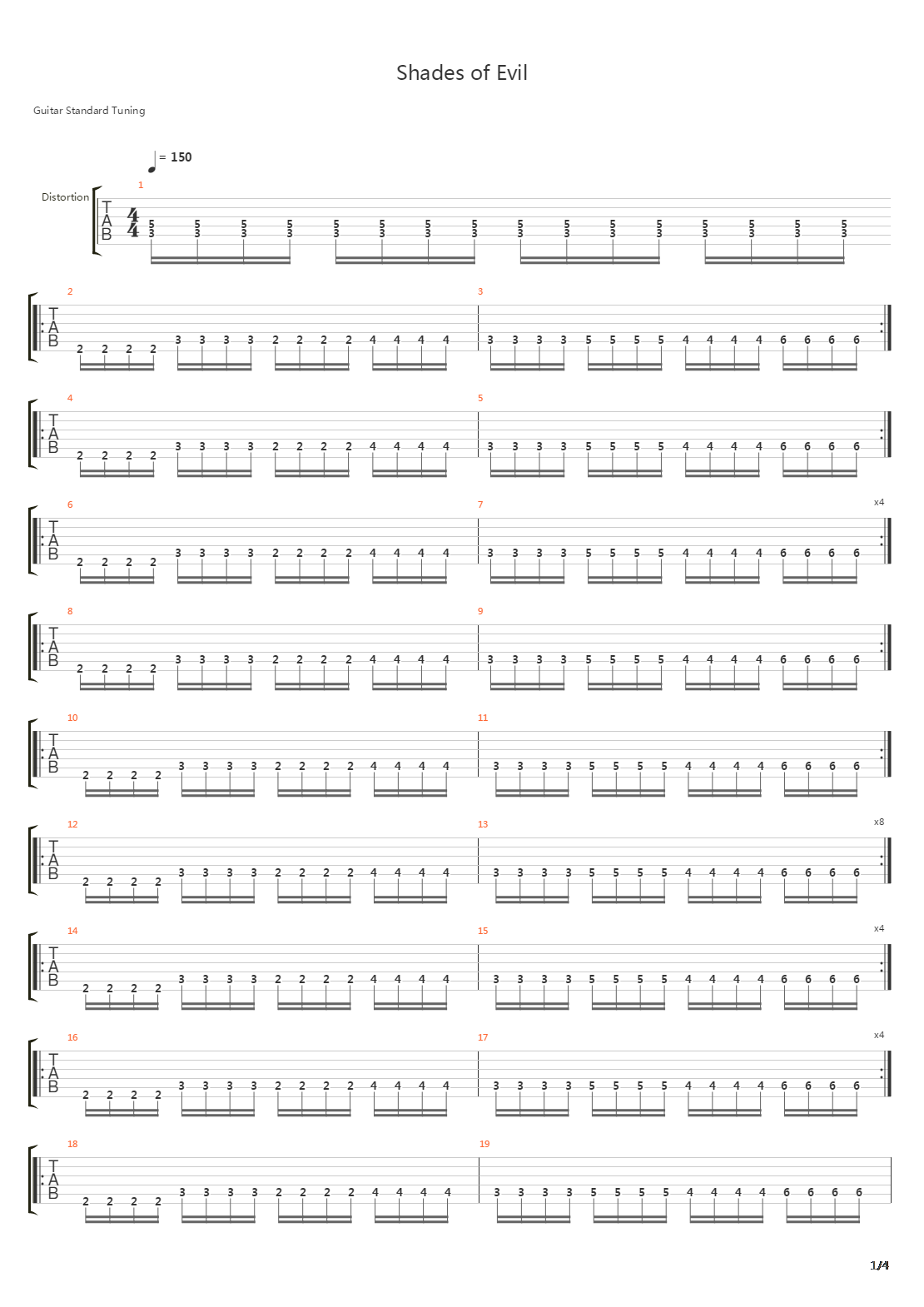 Shades Of Evil吉他谱