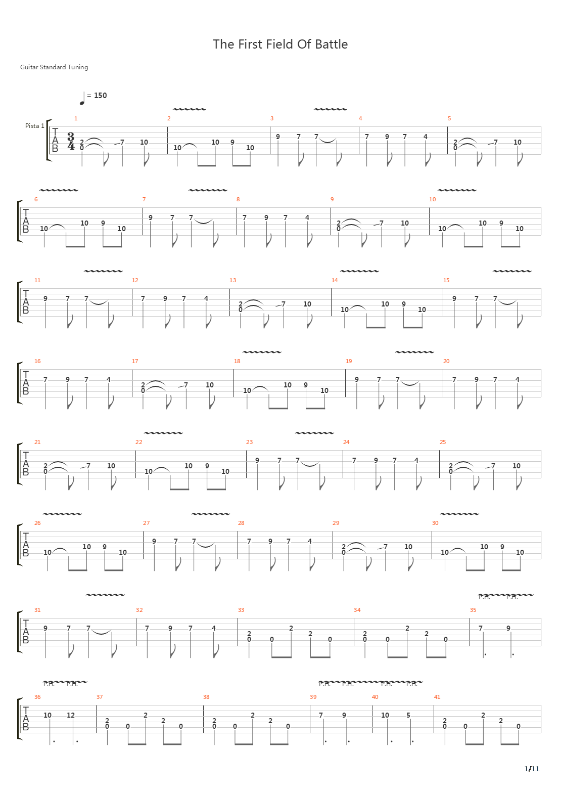 The First Field Of The Battle吉他谱