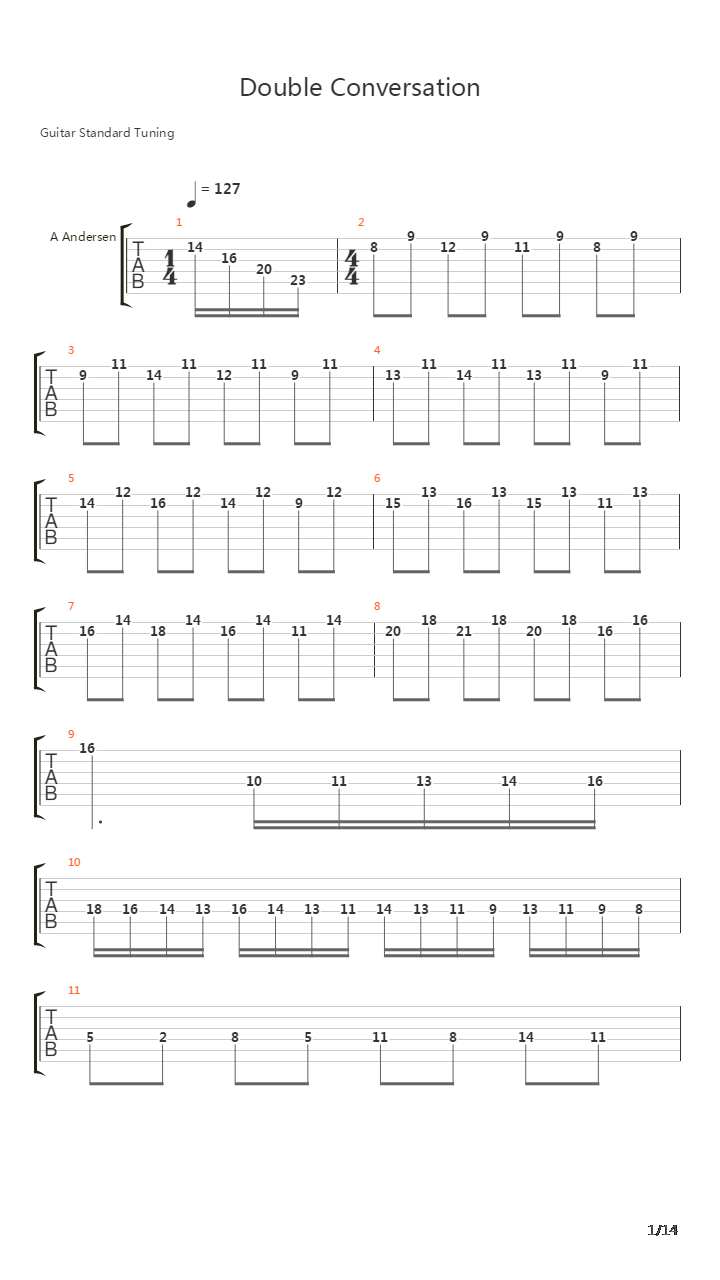 Double Conversation吉他谱