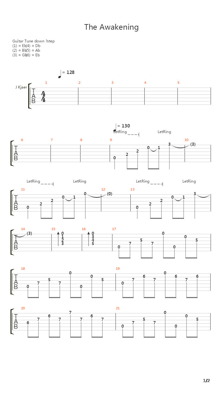 The Awackening吉他谱