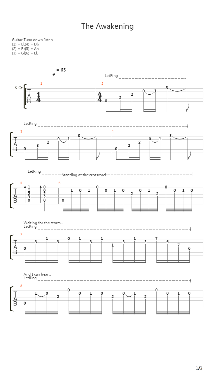 The Awakening吉他谱