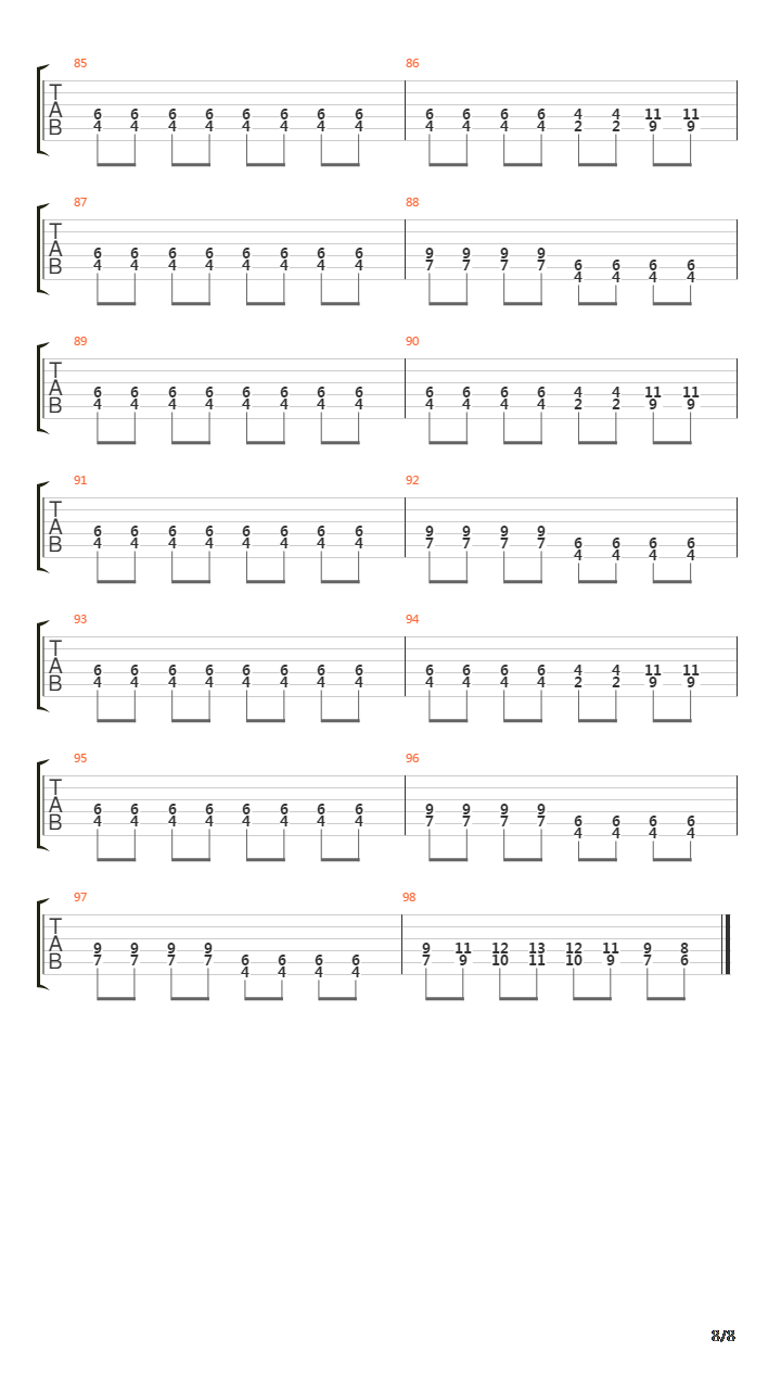 Full Steam Spacemachine吉他谱