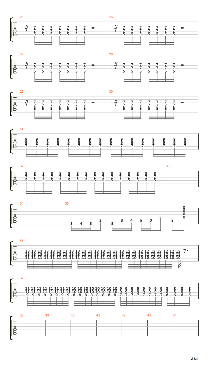 The End吉他谱