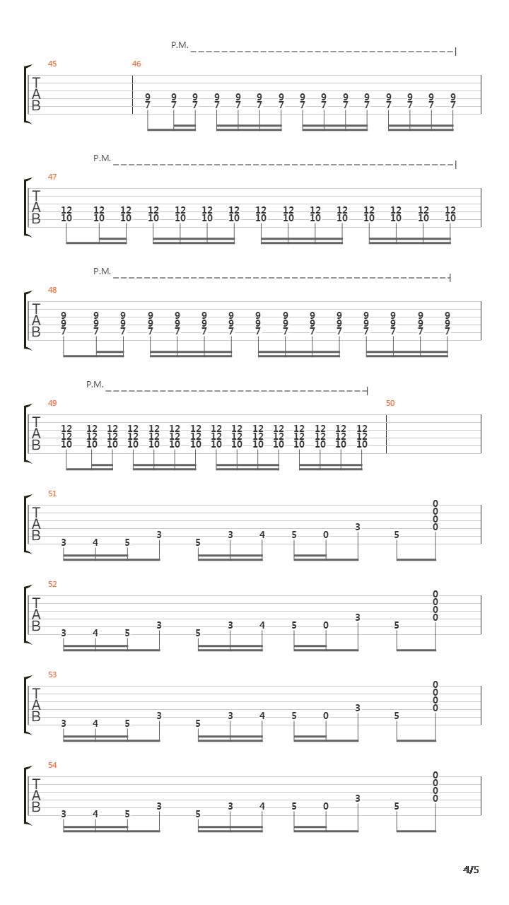 The End吉他谱