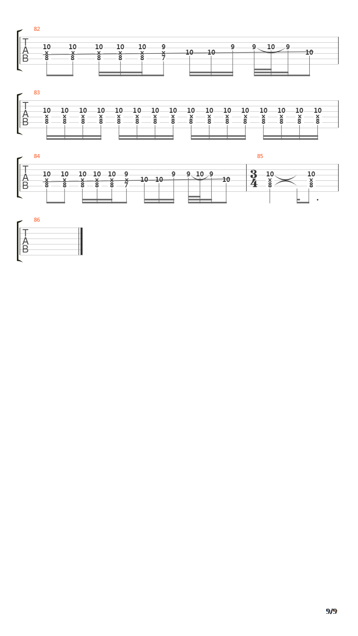 Above Me吉他谱