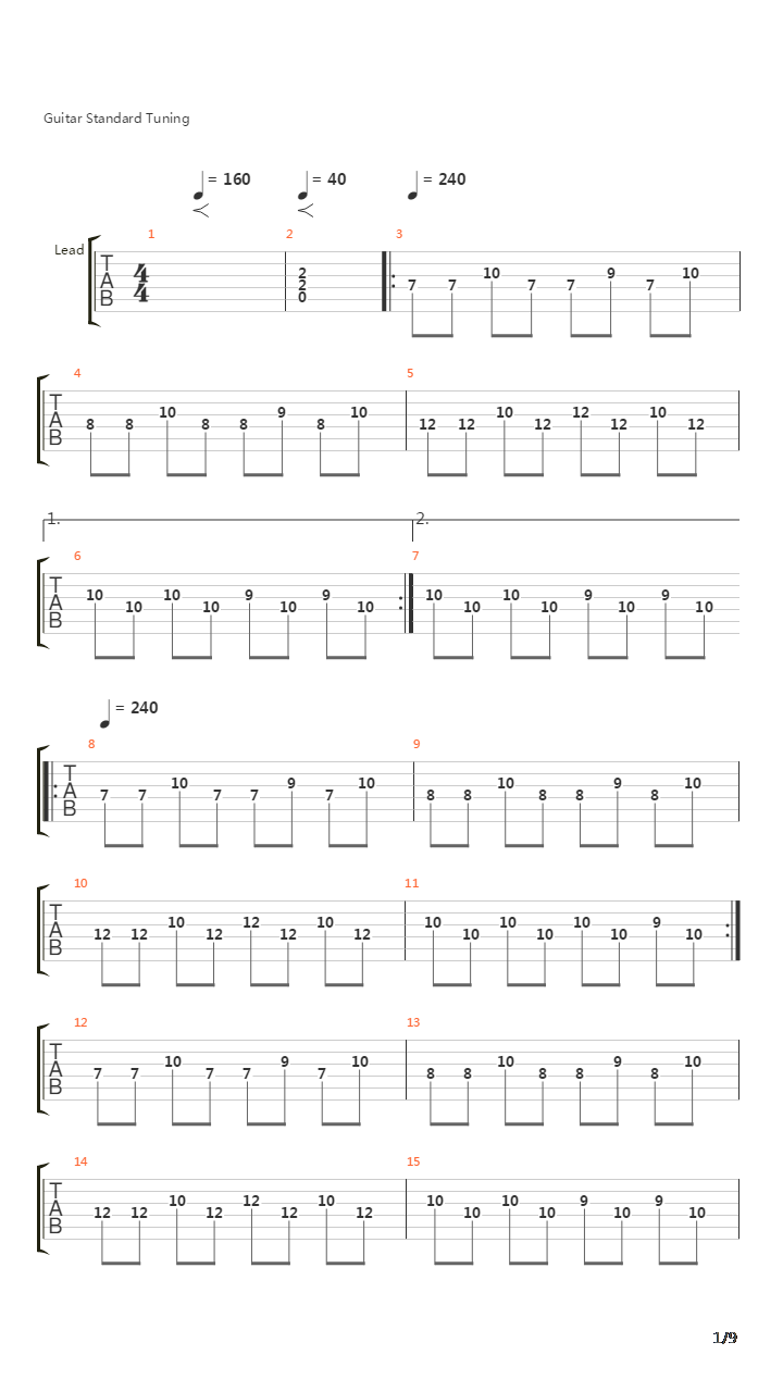 Above Me吉他谱