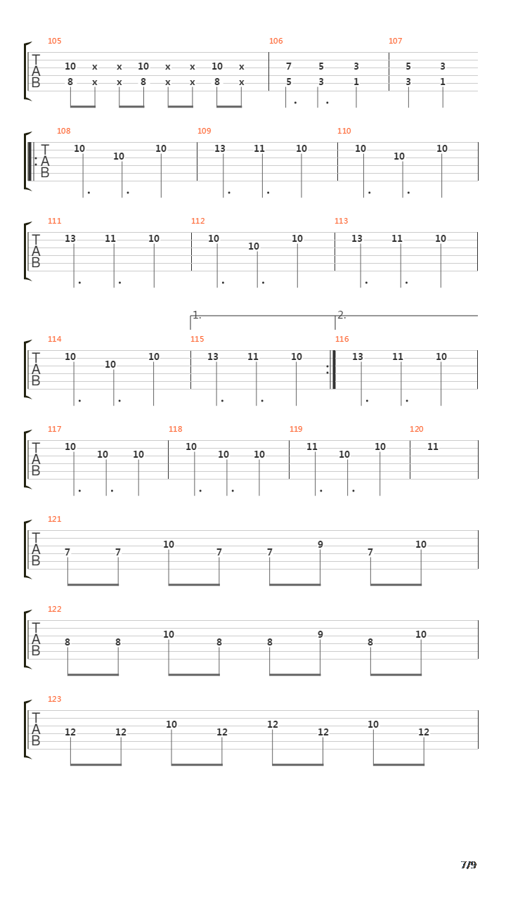 Above Me吉他谱