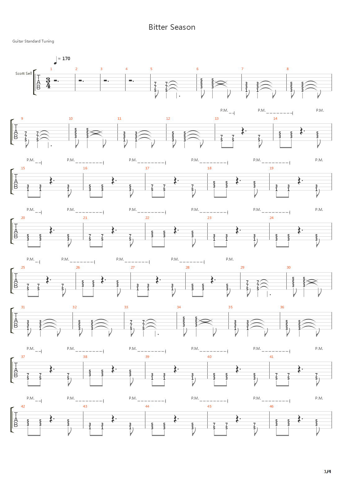 Bitter Season吉他谱