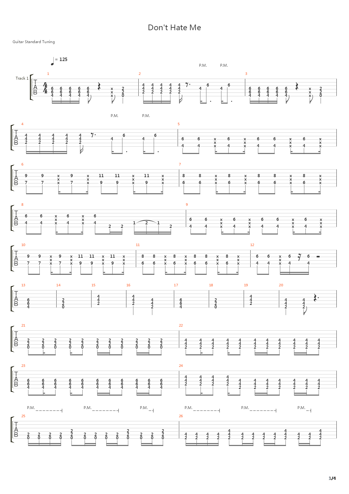 Dont Hate Me吉他谱
