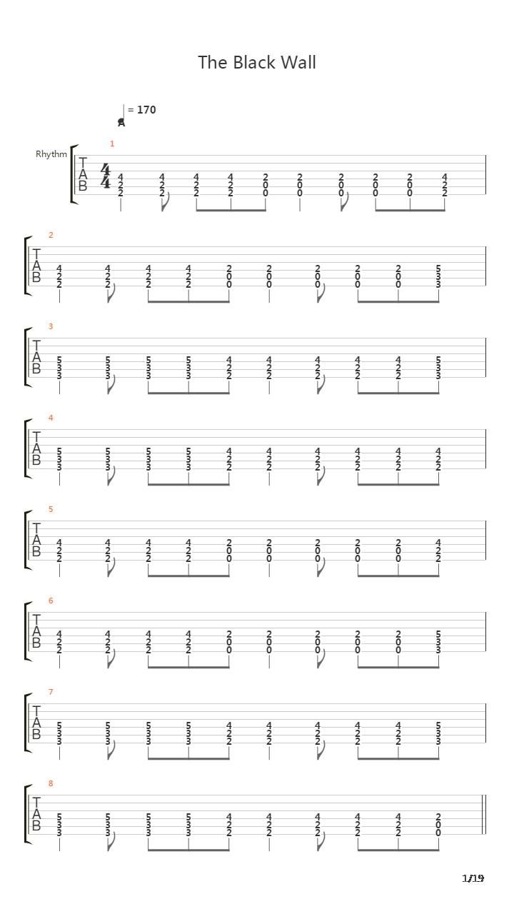 The Black Wall吉他谱