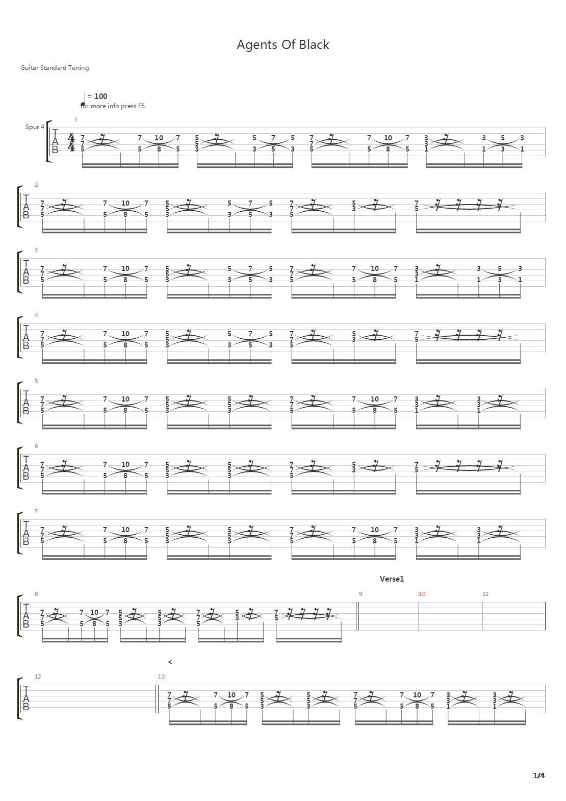 Agents Of Black吉他谱