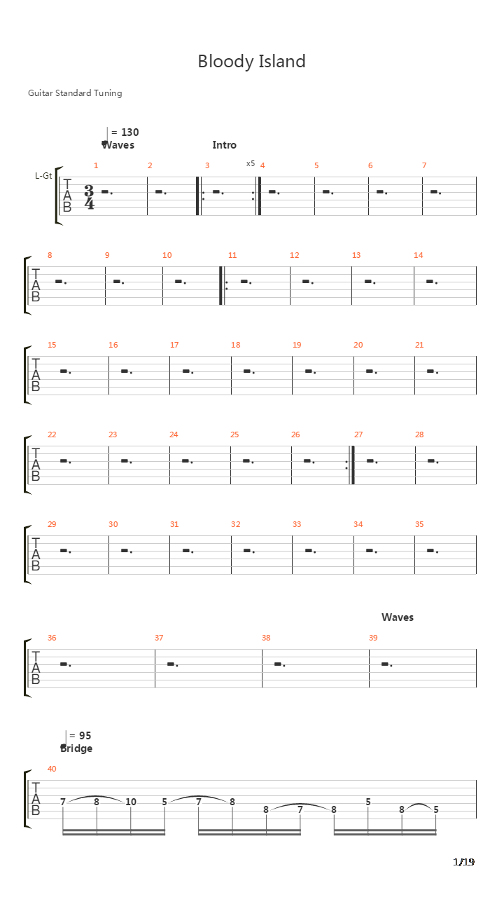 Bloody Island吉他谱