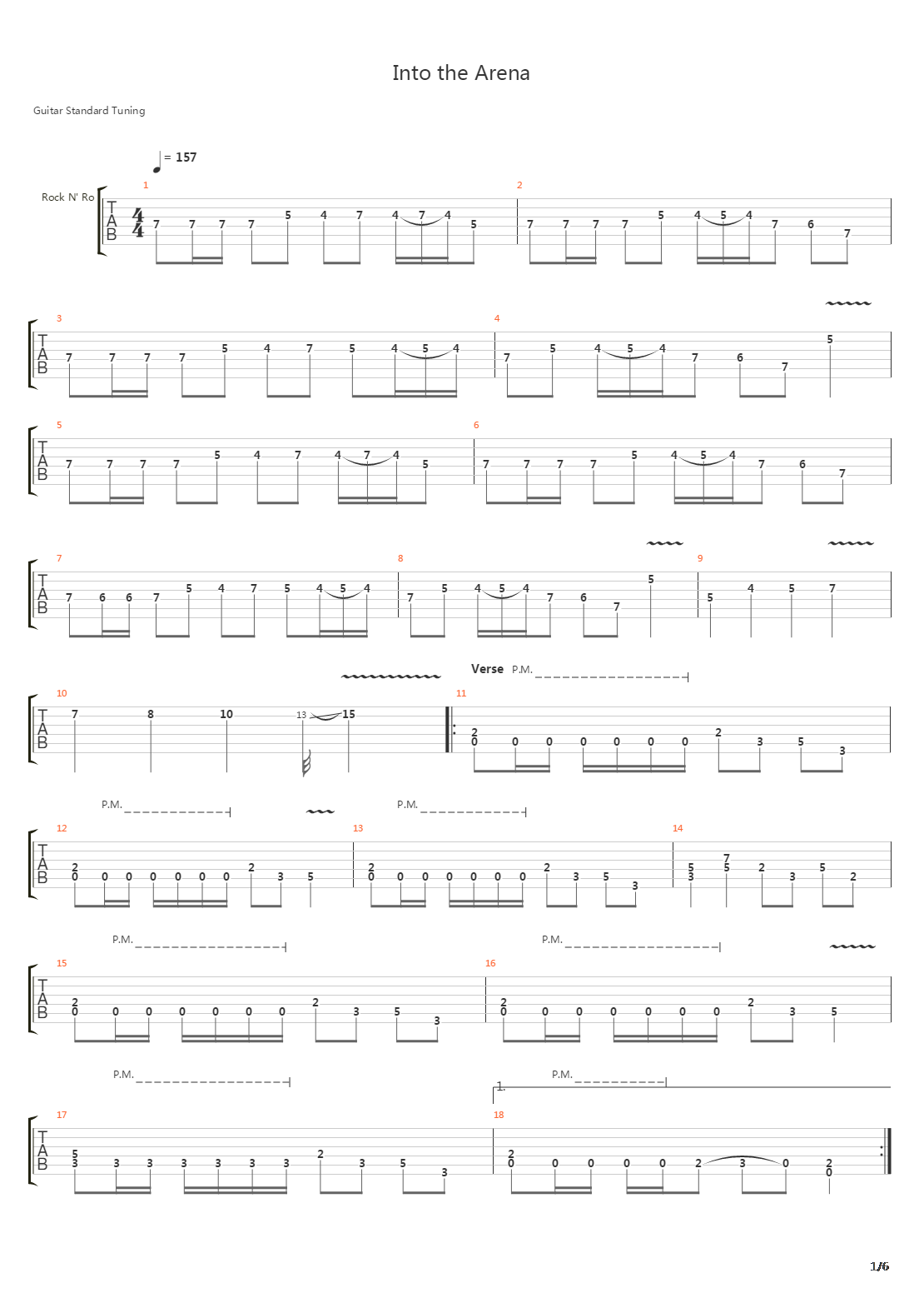 Into The Arena吉他谱