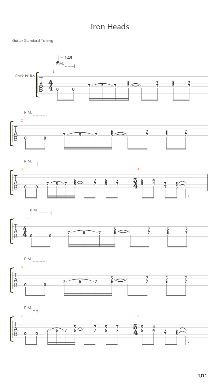 Iron Heads吉他谱