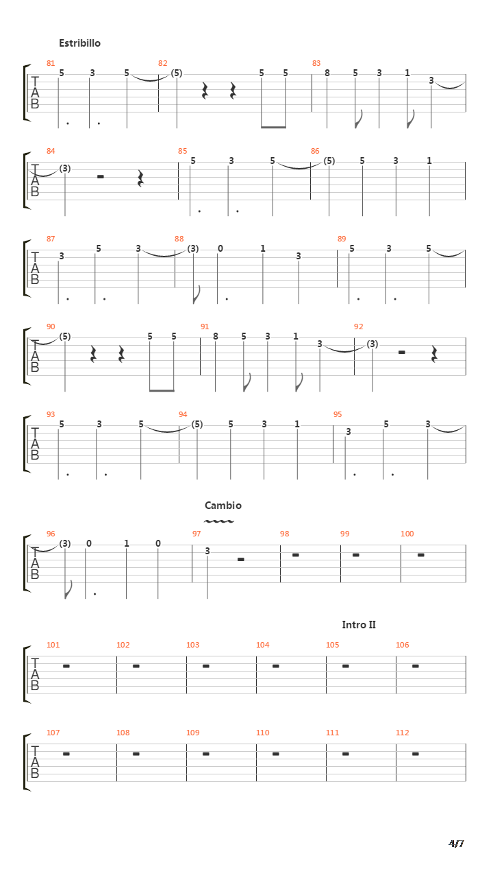 Port Royal吉他谱