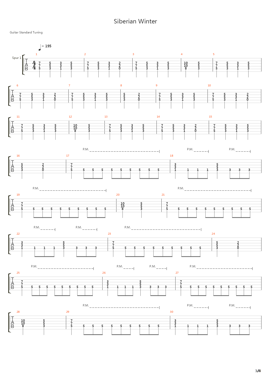 Siberian Winter吉他谱