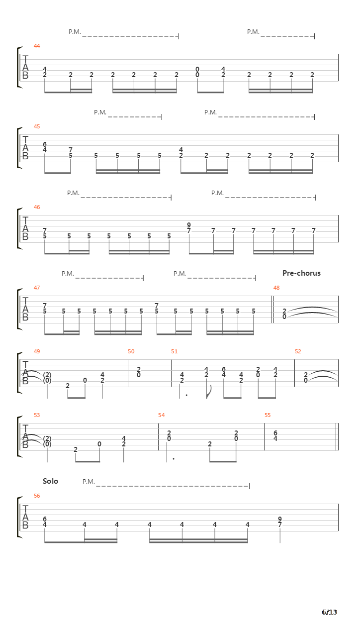 Tortuga Bay吉他谱