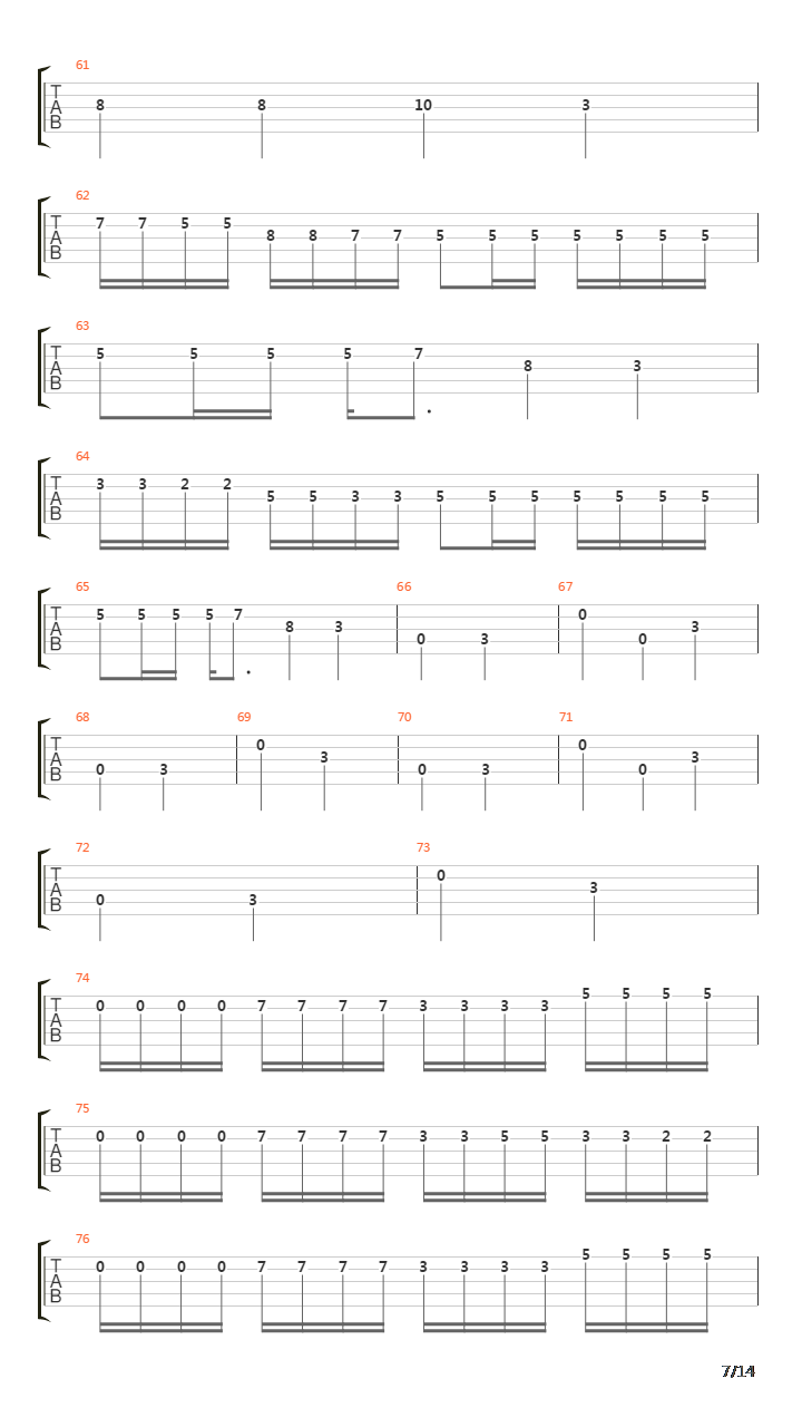 White Masque吉他谱