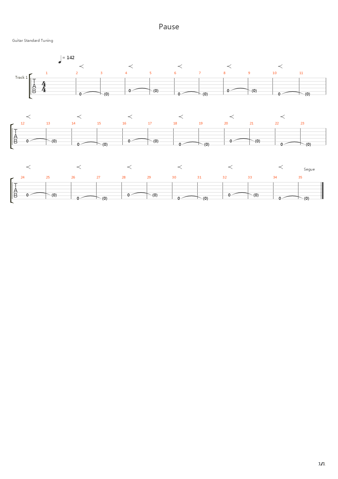 Pause吉他谱