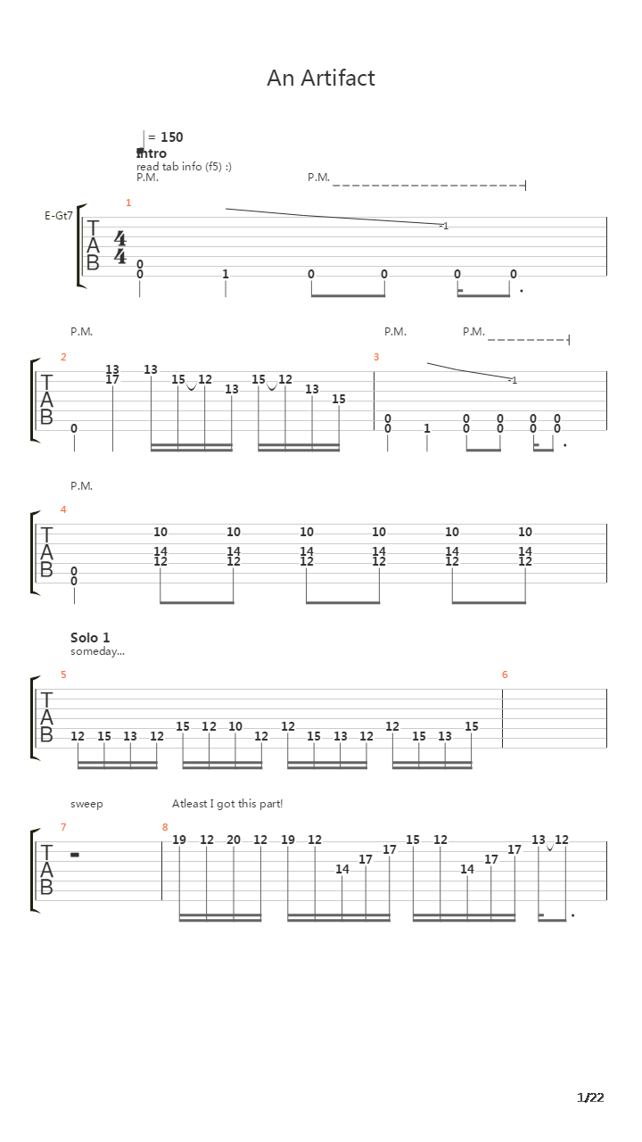 An Artifact吉他谱