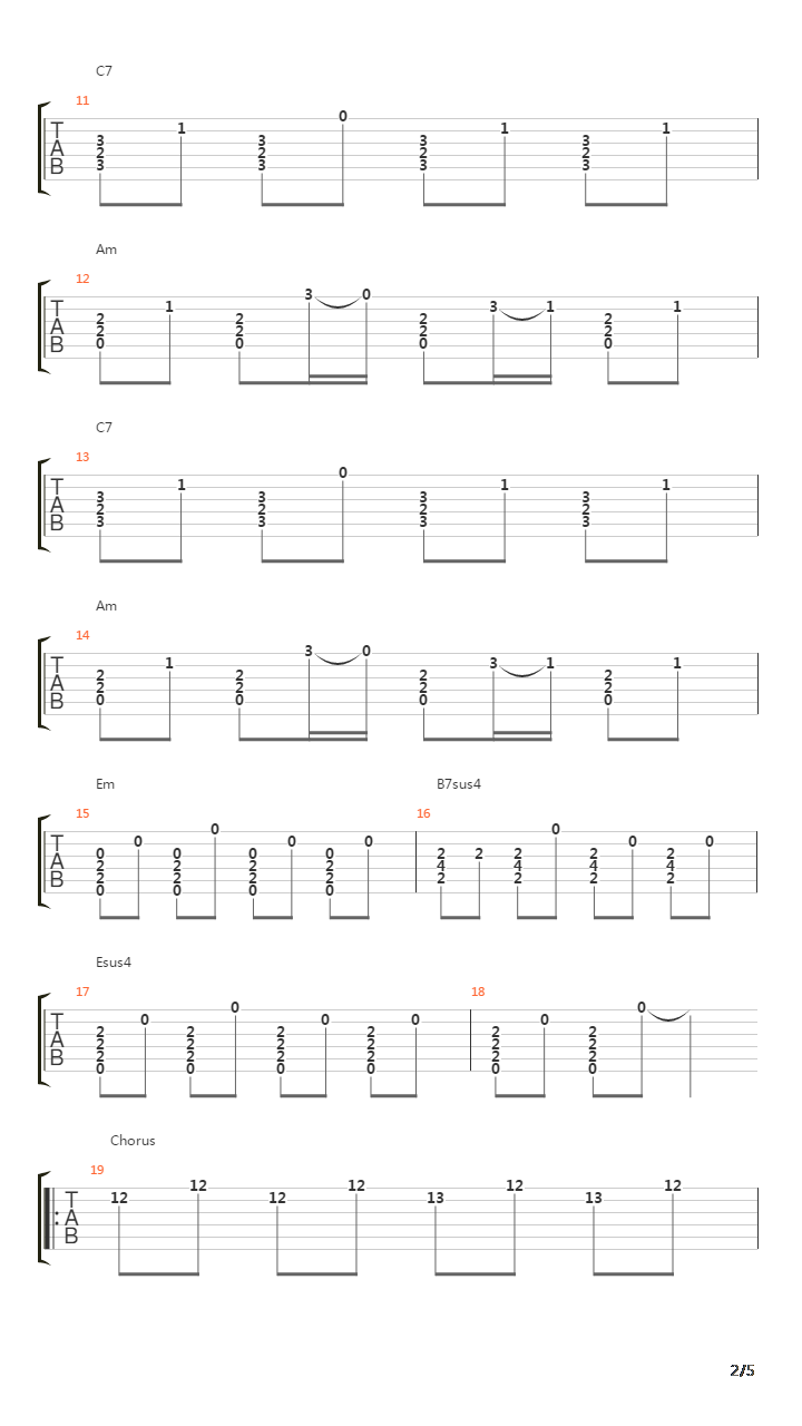 Aqualast吉他谱
