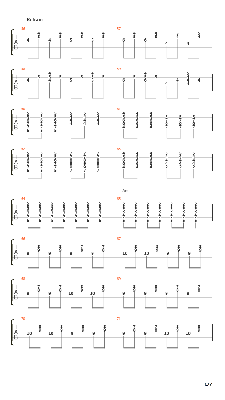 Aqualast吉他谱