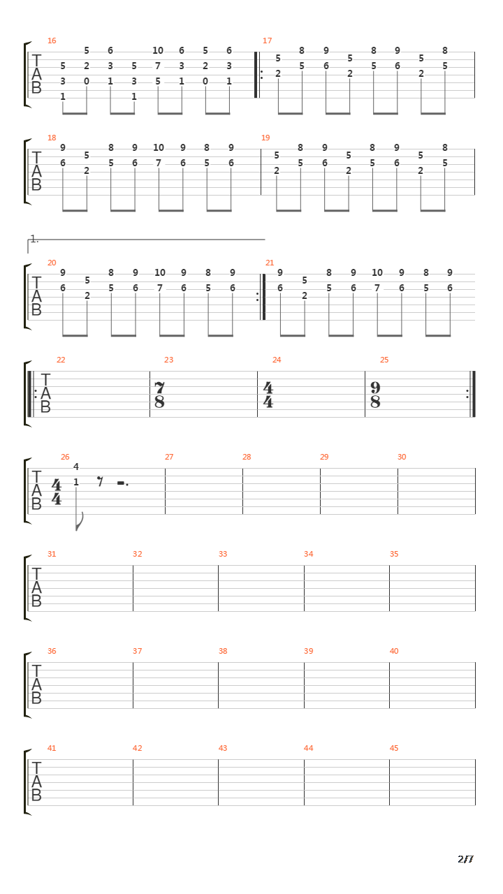 Den Siste Kamp吉他谱