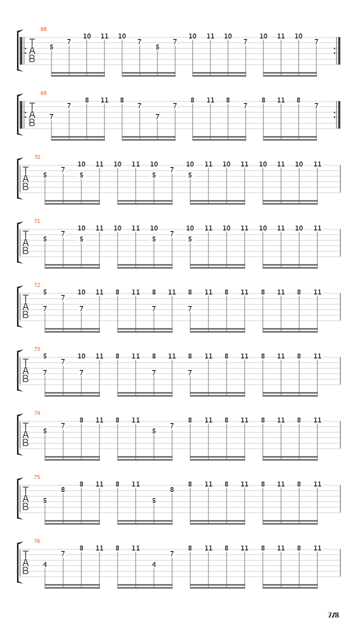 The Ninth Wave吉他谱